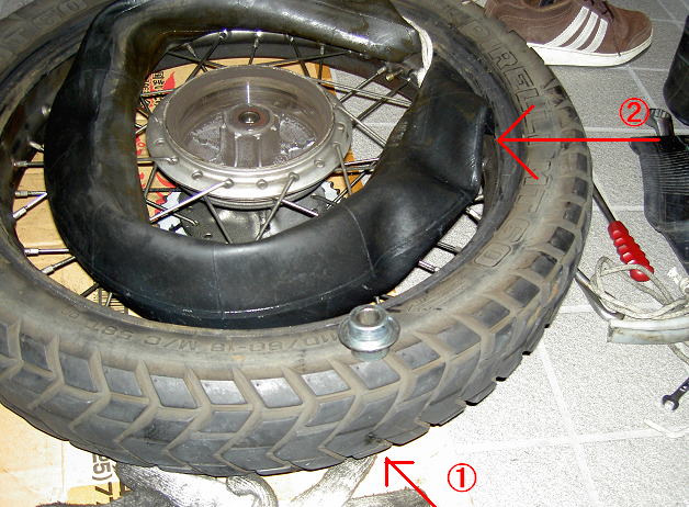 xtz125「ねこちやづけ」チューブタイヤのパンクについて考える。パンク防止剤の有効性について（その２）